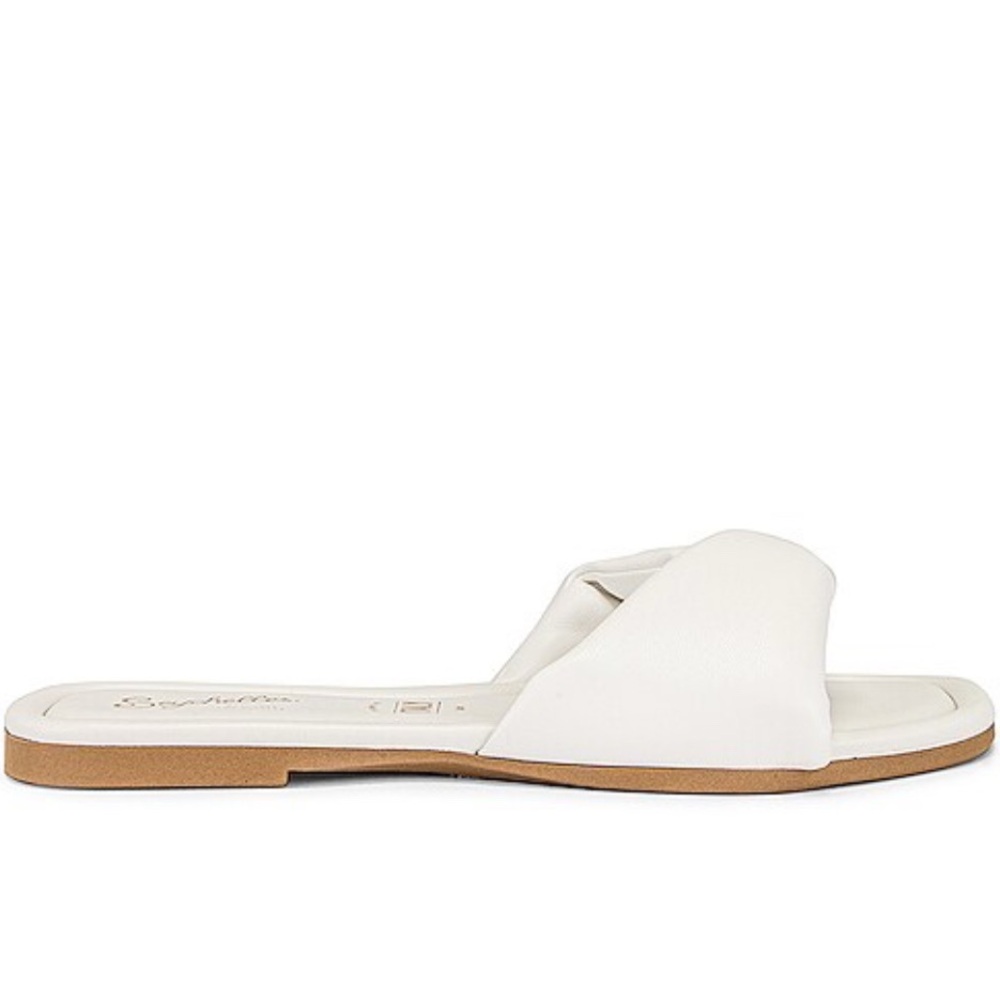 SEYCHELLES Breath of Fresh Air Slides in White Leather Size 7 - Picture 3 of 6